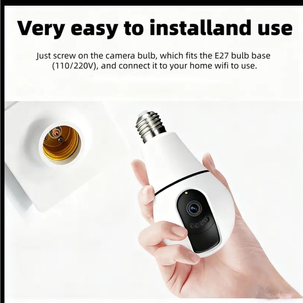 One Smart Net Lightbulb Camera in White - Picture 7 of 7